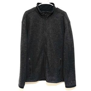 NWT prAna Men Charcoal WOOL Full Front Zipper Barclay Sweater Jacket Size XXL